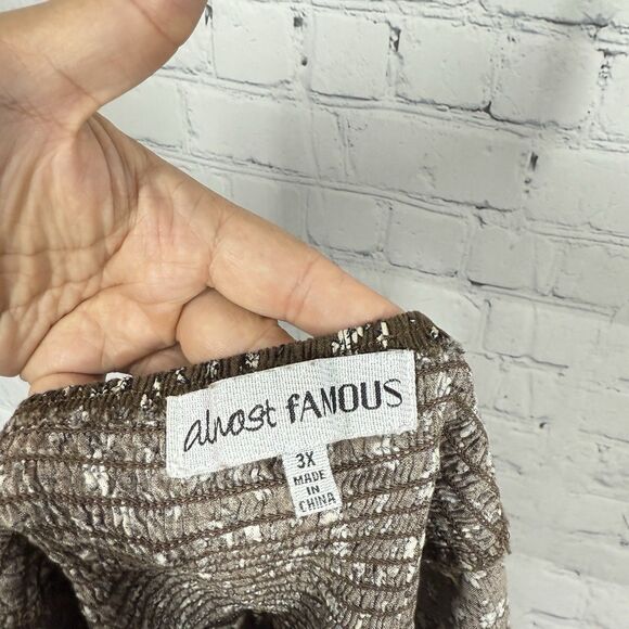 Cottage Milkmaid Midi Dress Women Plus 3X Brown Floral Puff Sleeve Prairie - Picture 4 of 14